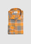 GIANNETTO PORTOFINO LONG SLEEVE SPORT SHIRT FLANNEL IN ARANCIA OMBRE