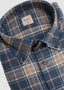 STENSTROMS LONG SLEEVE SPORT SHIRT IN NAVY TAN