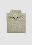 FLY3 SALT'N PEPPER QUARTER ZIP IN ECRU & BLUE