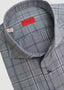 ISAIA LONG SLEEVE CHECKERED SPORT SHIRT IN BLUE AND WHITE GLEN