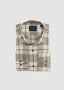 CALDER LONG SLEEVE CHECKERED SPORT SHIRT IN IVORY PLAID