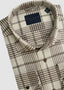 CALDER LONG SLEEVE CHECKERED SPORT SHIRT IN IVORY PLAID