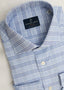 EMANUEL BERG PLAID DRESS SHIRT IN BLUE