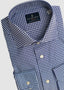 EMANUEL BERG CHECKERED DRESS SHIRT IN YOGA NAVY
