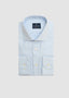 EMANUEL BERG CHECKERED DRESS SHIRT IN YOGA LIGHT BLUE