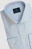 EMANUEL BERG CHECKERED DRESS SHIRT IN YOGA LIGHT BLUE