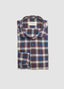 TINTORIA MATTEI LONG SLEEVE SPORT SHIRT IN BLUE RASPBERRY PLAID