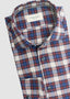 TINTORIA MATTEI LONG SLEEVE SPORT SHIRT IN BLUE RASPBERRY PLAID