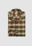 SONRISA FLANNEL PLAID LONG SLEEVE SPORT SHIRT IN SAGE RUST