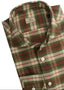 SONRISA FLANNEL PLAID LONG SLEEVE SPORT SHIRT IN SAGE RUST