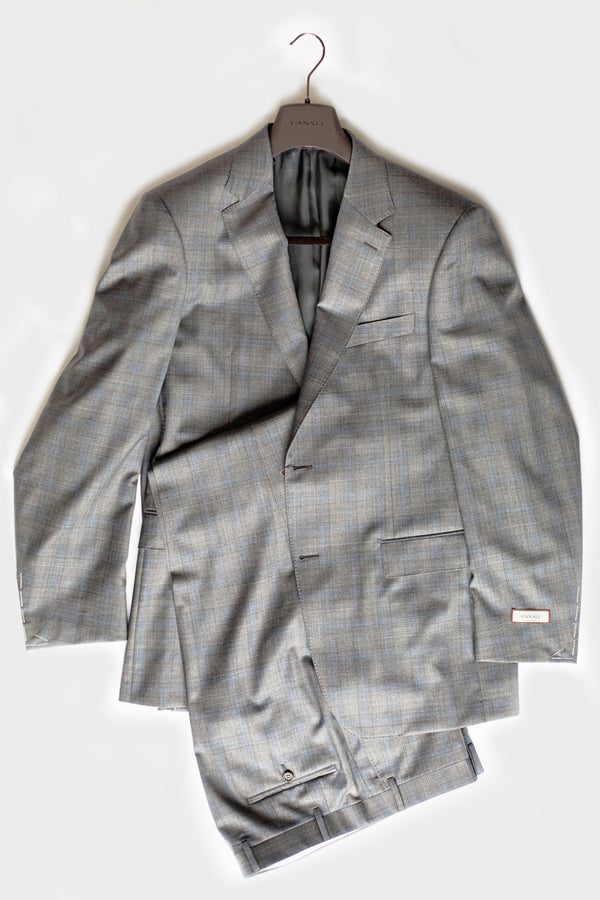 Mid Grey Plaid Suit