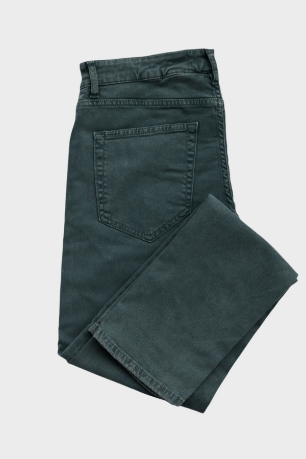 Jean Stretch Denim In Dark Turquoise