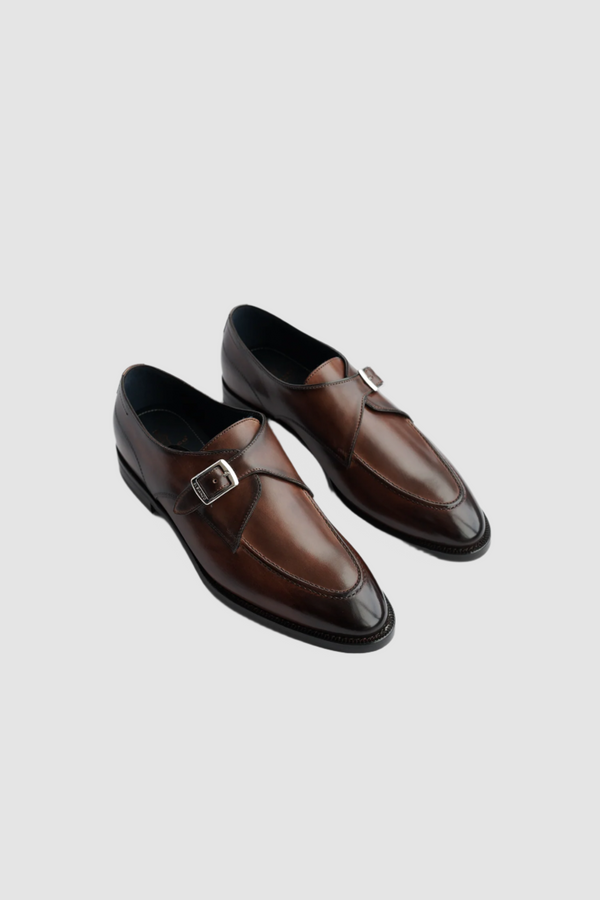 Monk Strap In Calfskin Havana