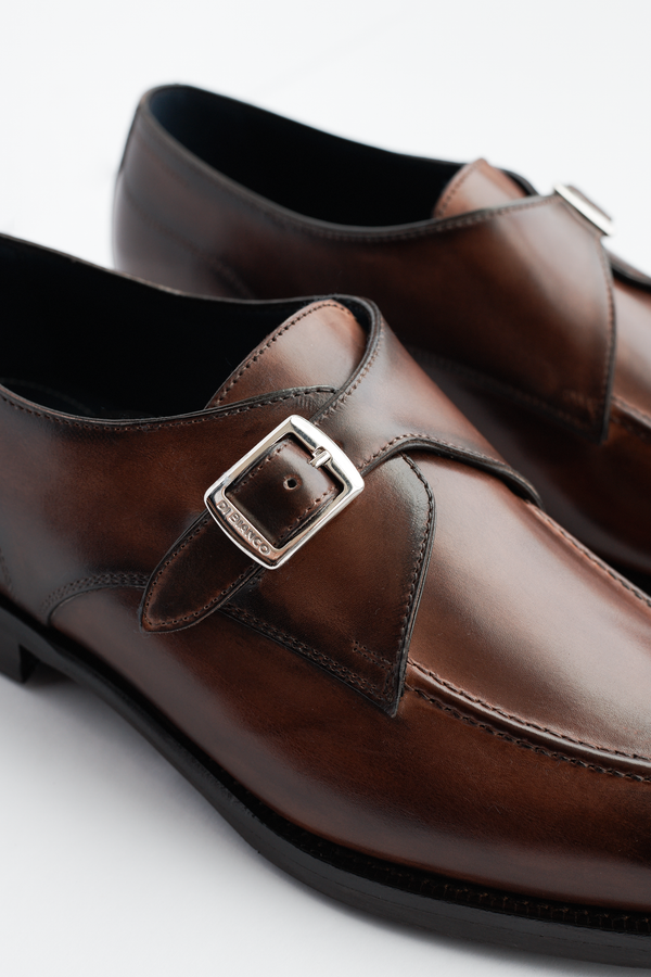 Monk Strap In Calfskin Havana