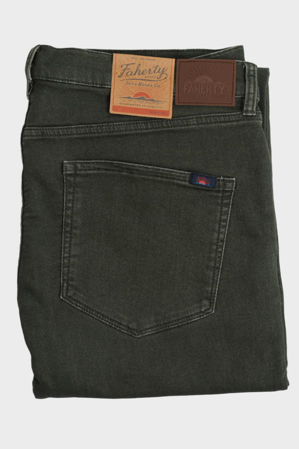 5 Pocket Fall Olive Stretch