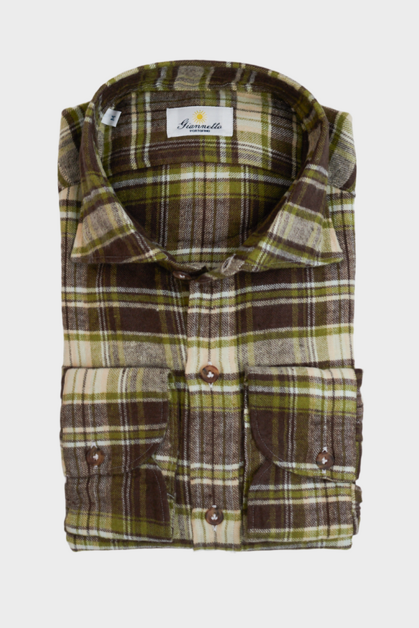 Brown Green Flannel