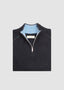 BEECROFT & BULL CASHMERE QUARTER ZIP IN NAVY BLUE