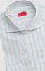 ISAIA DRESS SHIRT IN BOLD BLUE STRIPES