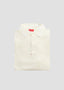 ISAIA LONG SLEEVE JERSEY WOOL POLO IN OPEN WHITE
