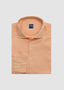 FEDELI LONG SLEEVE SPORT SHIRT PANAMINO SOLID IN MELON