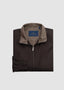 PAUL & SHARK MERINO LORO PIANA EXTRAFINE HYBRID CARDIGAN IN BROWN