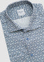 STENSTRÖMS LONG SLEEVE SPORT SHIRT WITH FLORAL PRINT IN BLUE