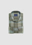 CALDER LONG SLEEVE SPORT SHIRT LUXE MELANGE DOUBLE BRUSHED EXPLODED PLAID IN OLIVE