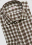 LUCIANO BARBERA CHECKERED LONG SLEEVE SPORT SHIRT IN GREEN, RUST & CREAM 