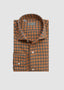 SARTORIO ORANGE MINI PLAID LONG SLEEVE SPORT SHIRT