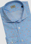 SONRISA LONG SLEEVE SPORT SHIRT STRIPE FLORAL IN BLUE & WHITE