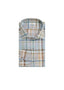 GIANNETTO PORTOFINO LONG SLEEVE SPORT SHIRT IN BLUE, YELLOW & BROWN DRIGGS PLAID