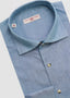LUCIANO BARBERA LONG SLEEVE SPORT SHIRT IN CHAMBRAY WESTERN