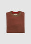 BORGO POPCORN CREW SWEATER IN RUST