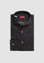 ISAIA CHAMBRAY PRINT LONG SLEEVE SPORT SHIRT IN DARK GREY