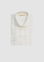 MAURIZO BALDASSARI LONG SLEEVE SPORT SHIRT IN LIGHT GREY & WHITE WINDOW