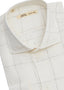 MAURIZO BALDASSARI LONG SLEEVE SPORT SHIRT IN LIGHT GREY & WHITE WINDOW