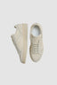 CANALI NUVOLA IVORY SUEDE SNEAKERS WITH BLUE RIBBING