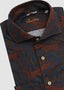 STENSTRÖMS LONG SLEEVE SPORT SHIRT IN RUST BLUE PAISLEY