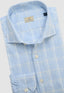 SONRISA LONG SLEEVE SPORT SHIRT IN BLUE PLAID