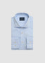 EMANUEL BERG STRIPED COTTON TWILL DRESS SHIRT IN LIGHT PASTEL BLUE