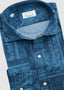 GIANNETTO POROFINO LONG SLEEVE SPORT SHIRT IN DENIM BANDANA