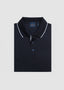 PAUL & SHARK SHORT SLEEVE KNIT IN NAVY WITH PLACKET DETAIL