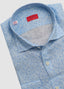 ISAIA LONG SLEEVE SPORT SHIRT IN LIGHT BLUE
