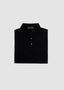 FILIPPO DE LAURENTIIS COTTON CREPE POLO IN NERO