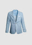 FRADI STRIPE LINEN SOFT COAT IN DENIM