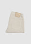 HANDPICKED 5 POCKET MICRO WALE IN IVORY FROST
