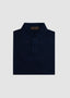FILIPPO DE LAURNTIIS STRETCH LINO SHORT SLEEVE KNIT JOHNNY IN INDACO
