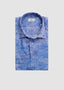ETRO LONG SLEEVE SPORT SHIRT TEXT PAISLEY BLUE ON BLUE