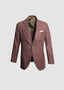 ISAIA SOFT SPORT COAT WITH HOUNDSTOOTH IN BURGUNDY AND TAN