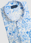 PAUL & SHARK LONG SLEEVE SPORT SHIRT WITH BLUE PAISLEY